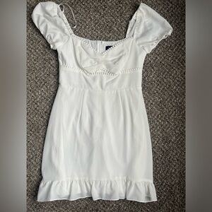 White Puff Sleeve Dress